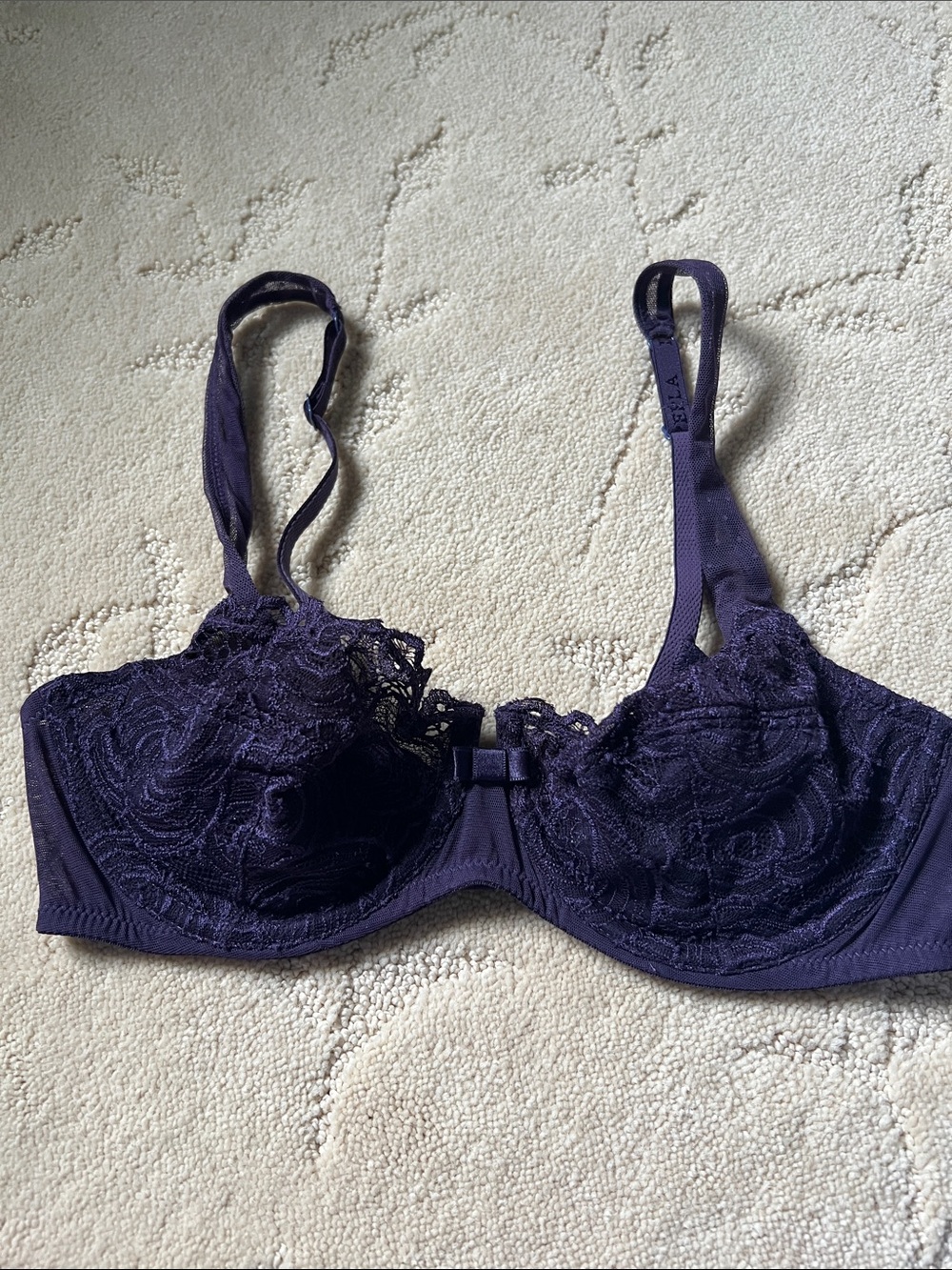 La Perla "Passion De Fleur" Purple Lace Full Cup Size: 34B